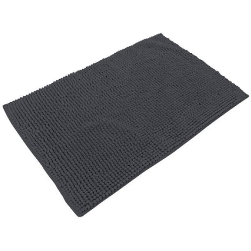 Badkamerkleedje-badmat tapijt voor op de vloer antraciet 50 x 80 cm