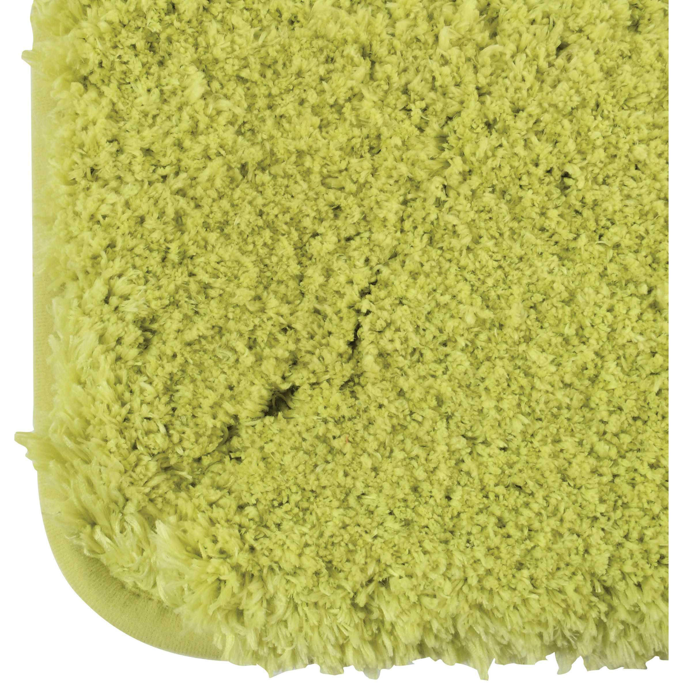 Badkamerkleedje-badmat tapijt voor op de vloer appelgroen 50 x 70 cm langharig