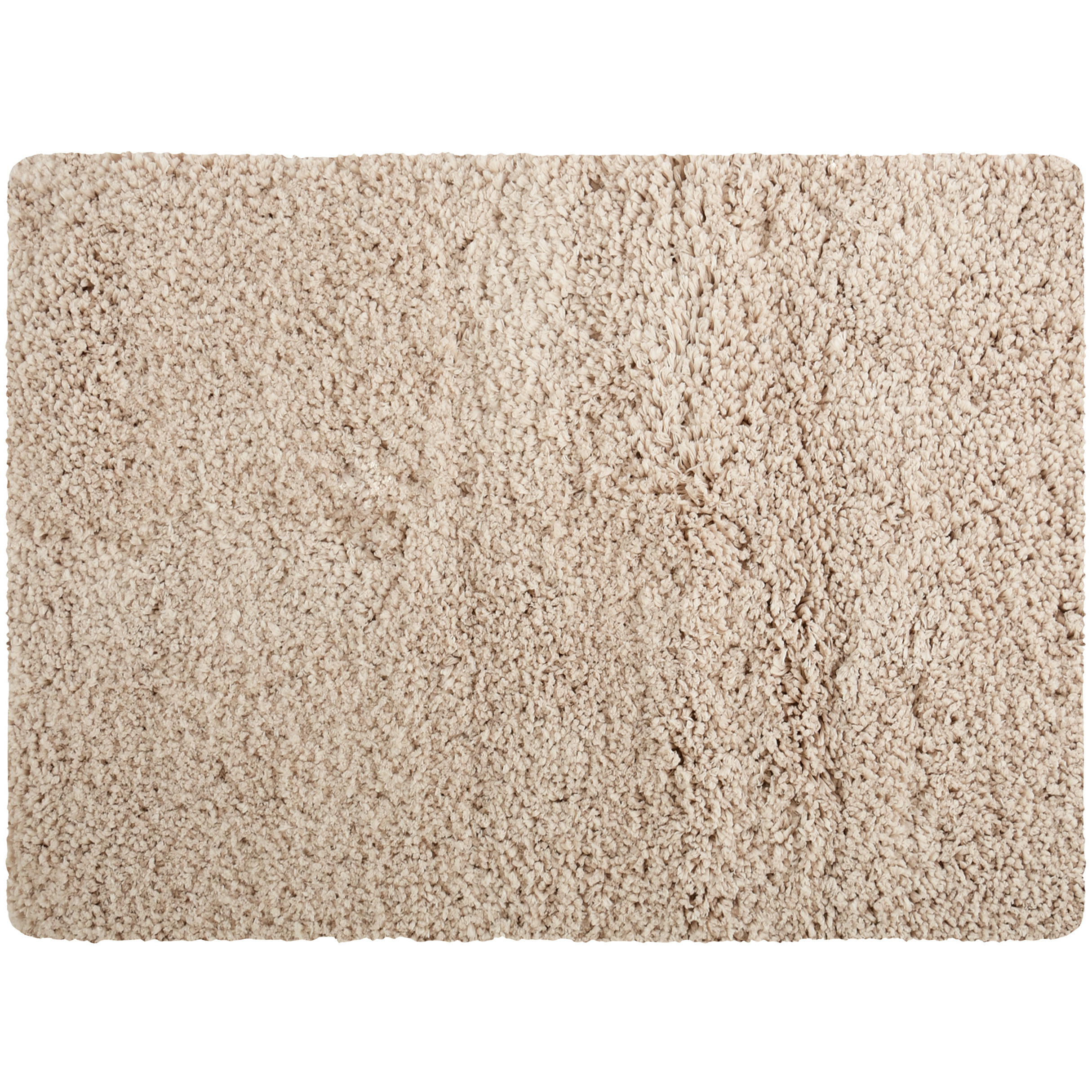 Badkamerkleedje-badmat tapijt voor op de vloer beige 50 x 70 cm langharig