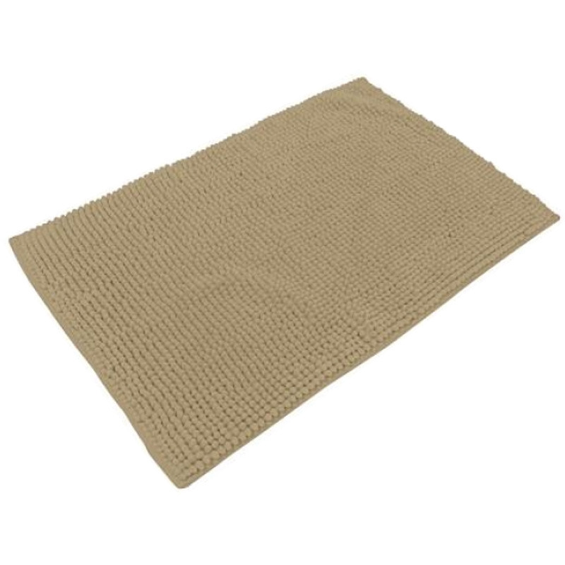 Badkamerkleedje-badmat tapijt voor op de vloer beige 50 x 80 cm