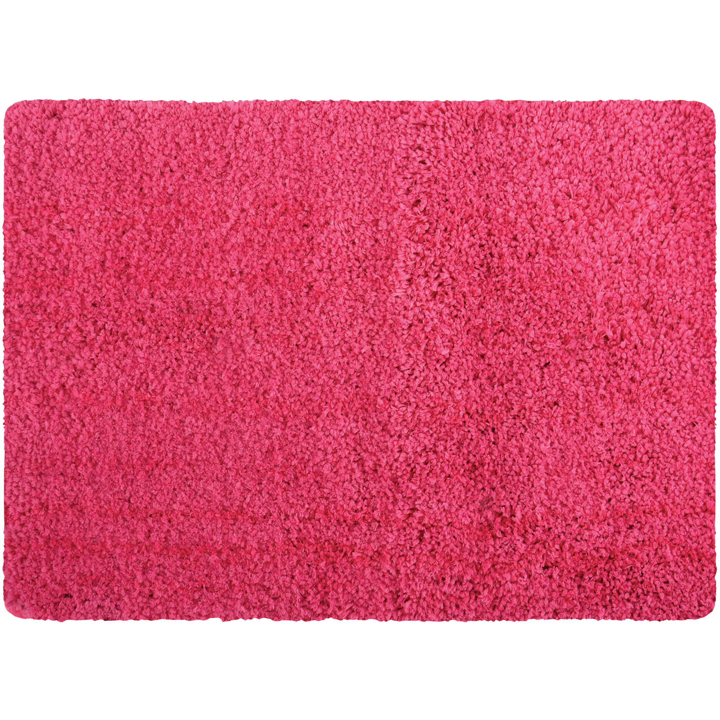 Badkamerkleedje-badmat tapijt voor op de vloer fuchsia roze 50 x 70 cm langharig