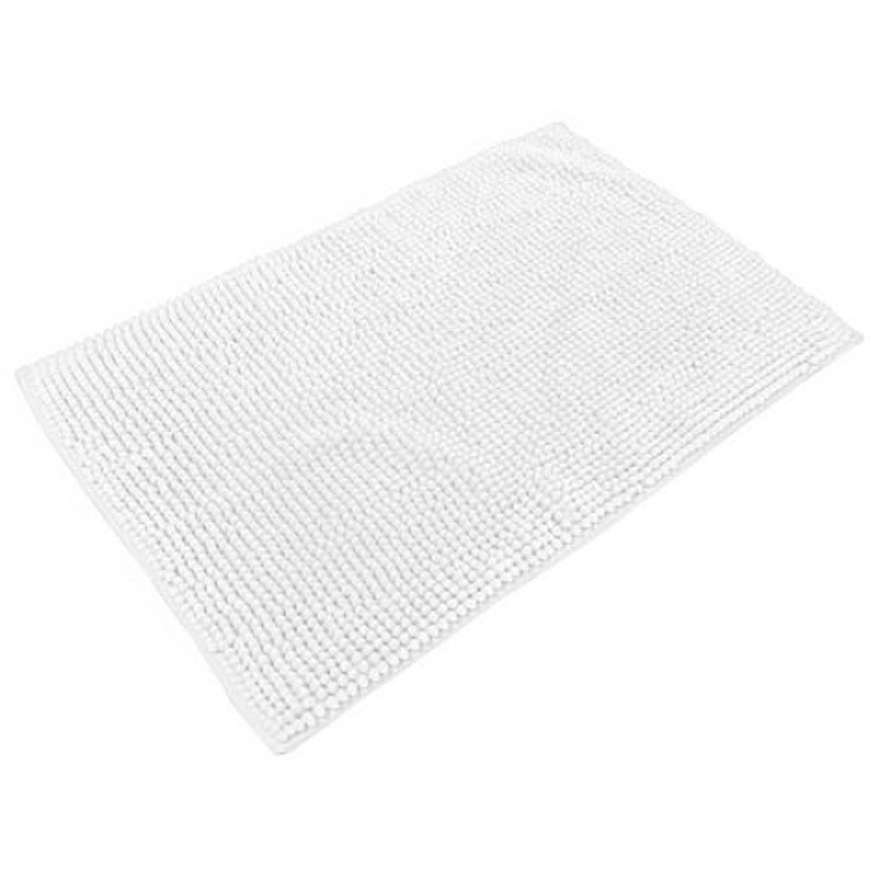 Badkamerkleedje-badmat tapijt voor op de vloer parel wit 50 x 80 cm
