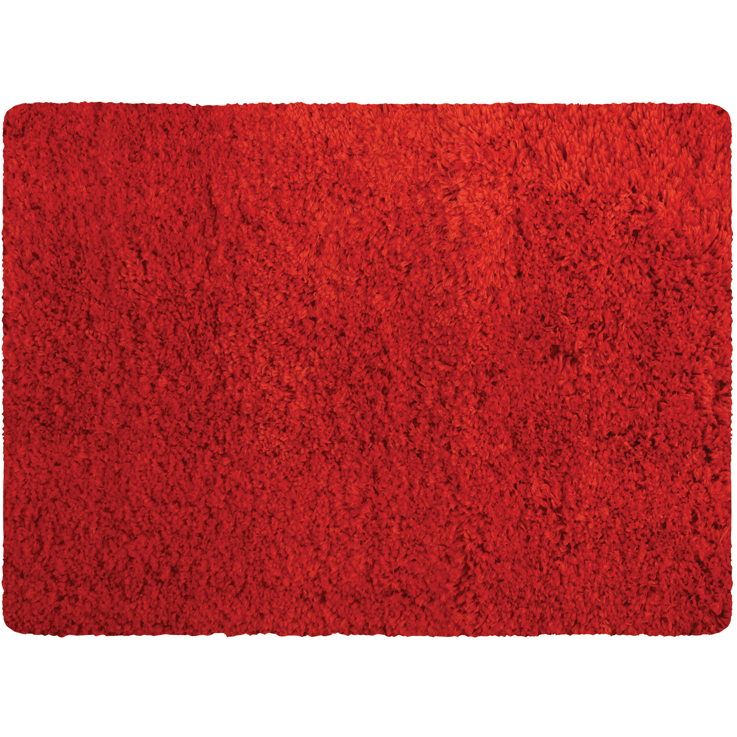 Badkamerkleedje-badmat tapijt voor op de vloer rood 50 x 70 cm langharig