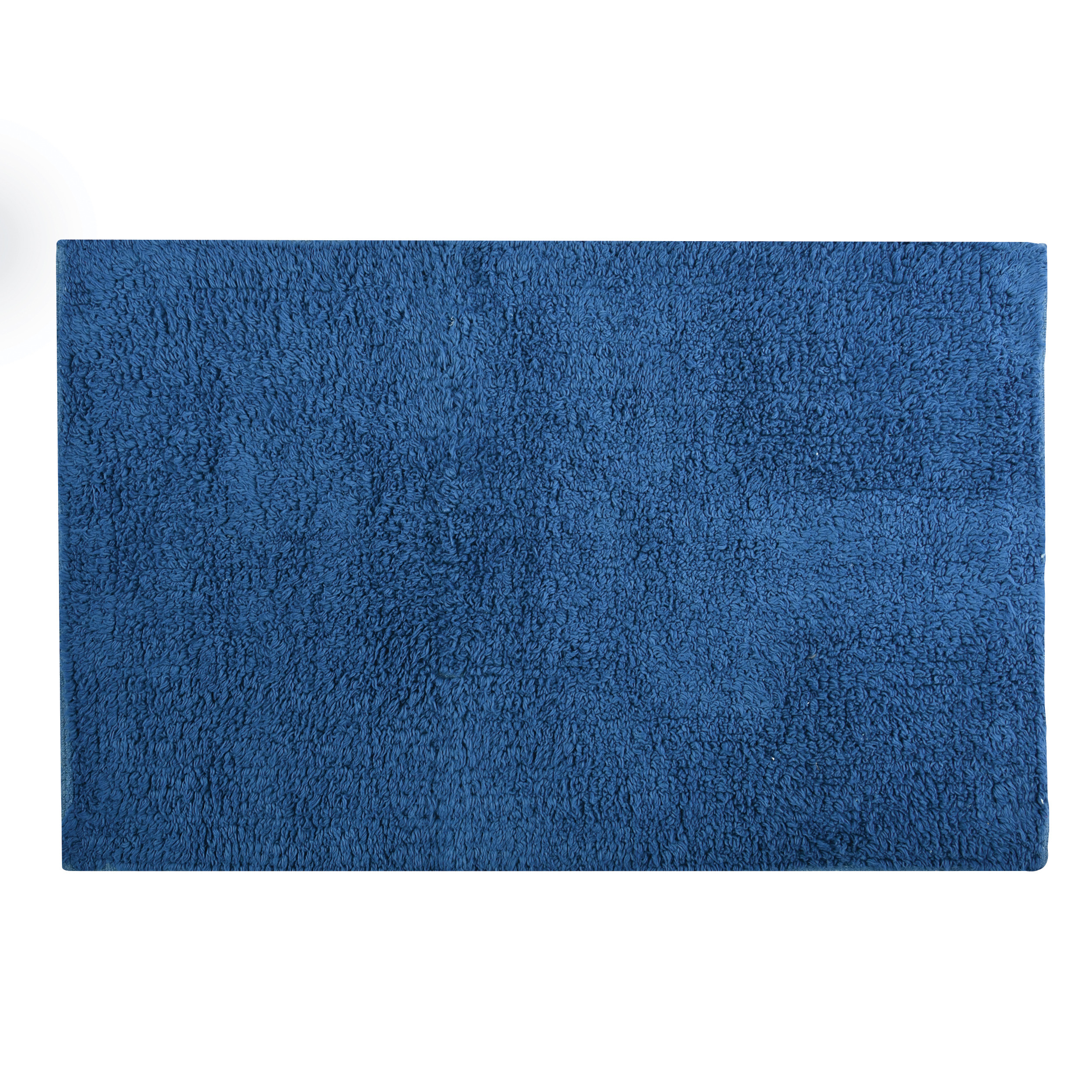 Badkamerkleedje-badmat tapijtje voor op de vloer donkerblauw 40 x 60 cm