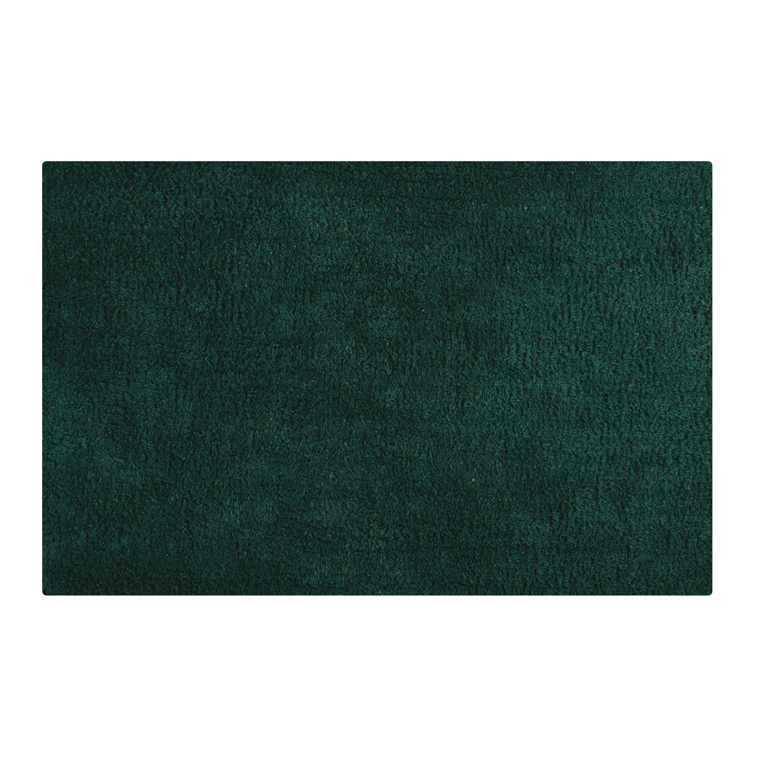 Badkamerkleedje-badmat tapijtje voor op de vloer donkergroen 40 x 60 cm
