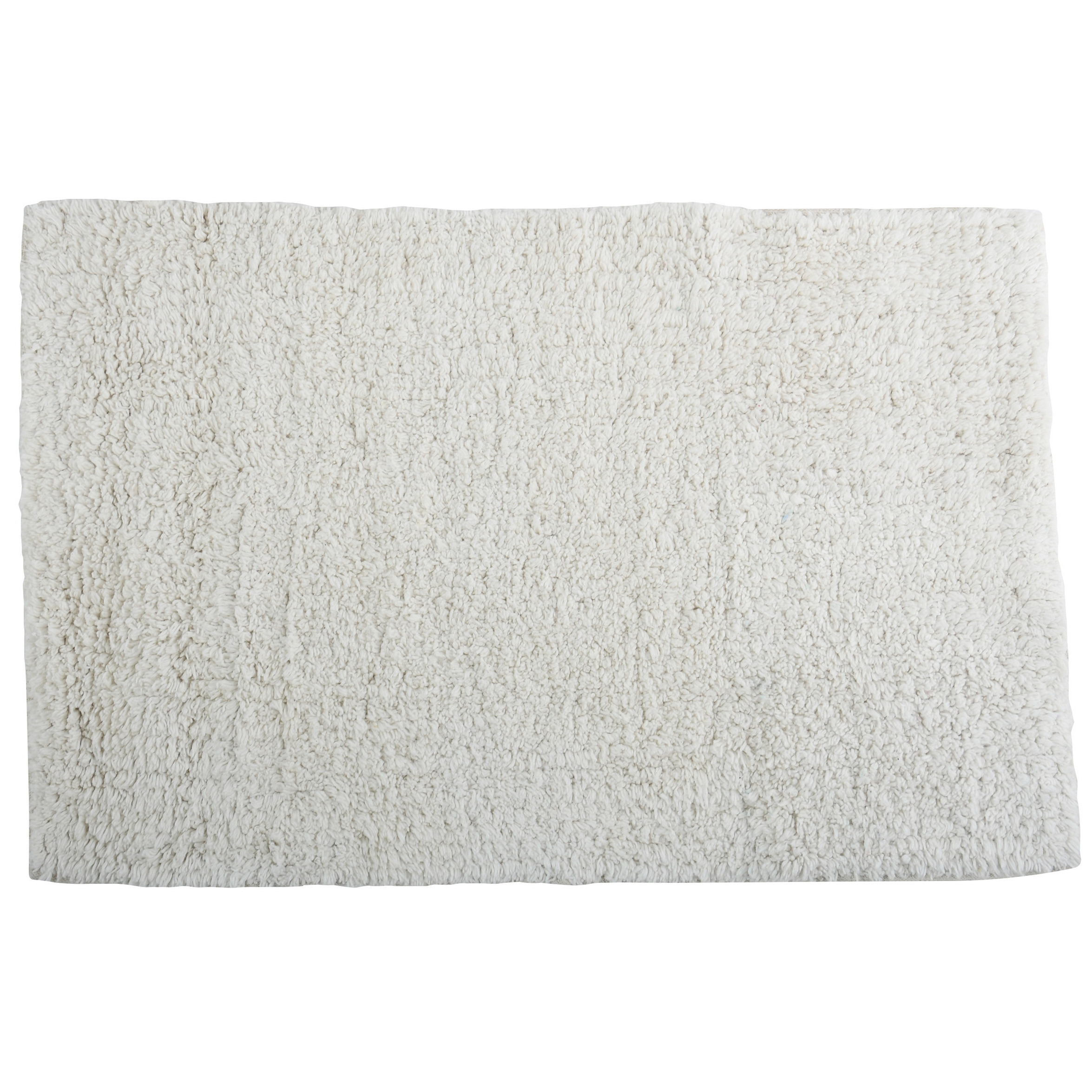 Badkamerkleedje-badmat tapijtje voor op de vloer ivoor wit 45 x 70 cm