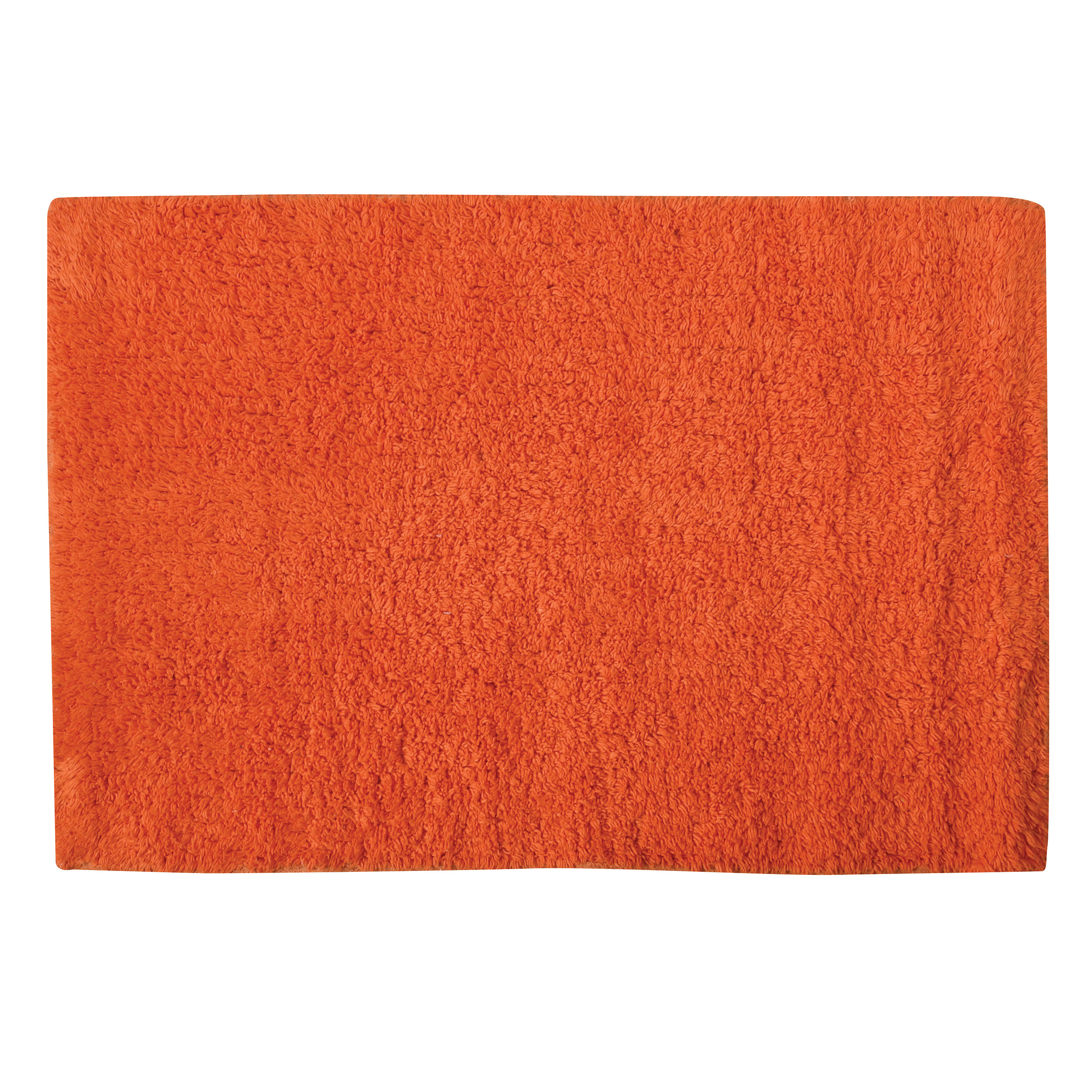 Badkamerkleedje-badmat tapijtje voor op de vloer oranje 40 x 60 cm