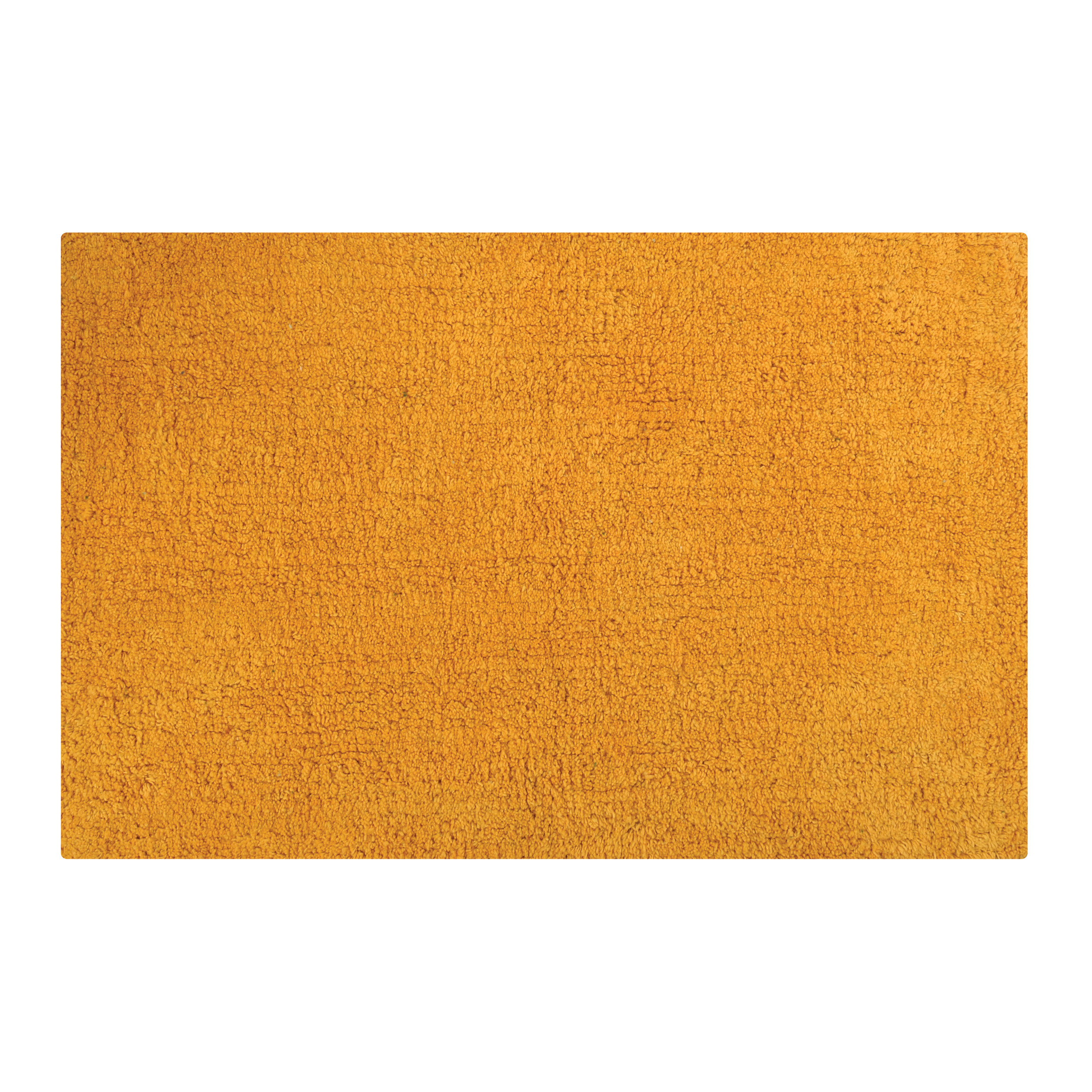 Badkamerkleedje-badmat tapijtje voor op de vloer saffraan geel 40 x 60 cm