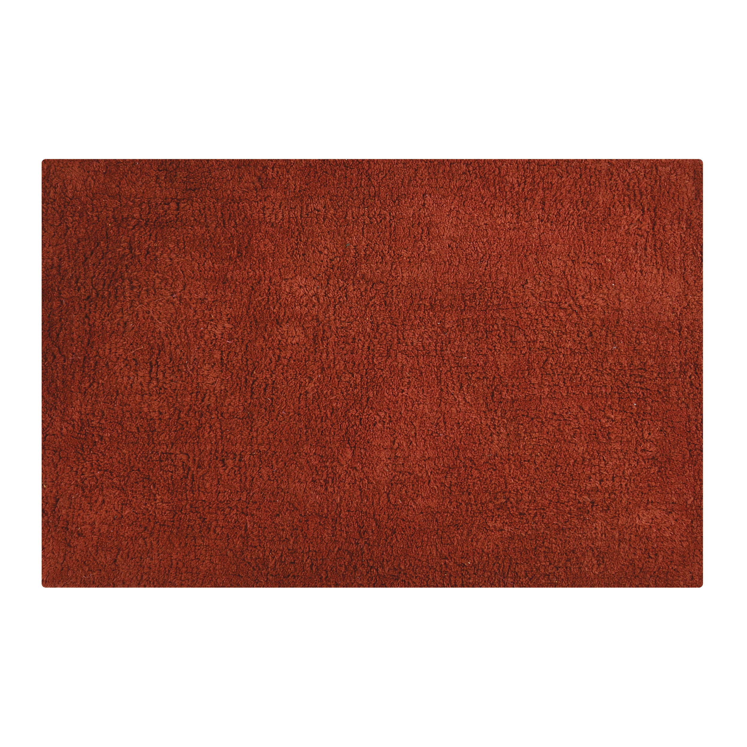 Badkamerkleedje-badmat tapijtje voor op de vloer terracotta 40 x 60 cm