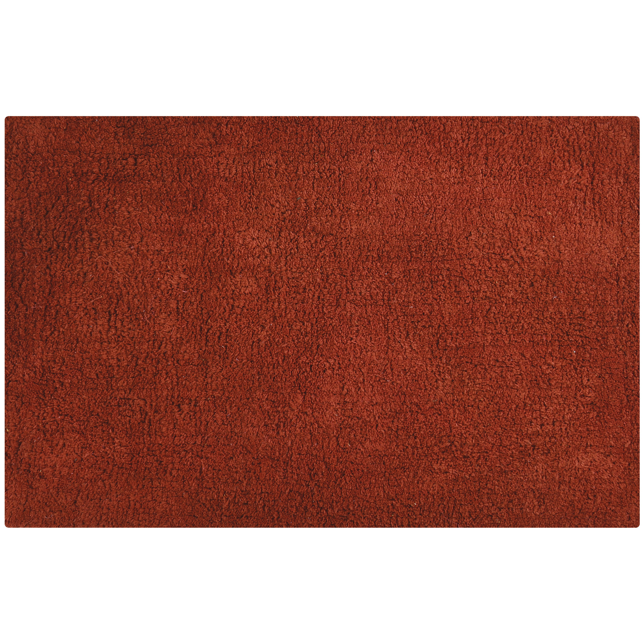 Badkamerkleedje-badmat tapijtje voor op de vloer terracotta 45 x 70 cm