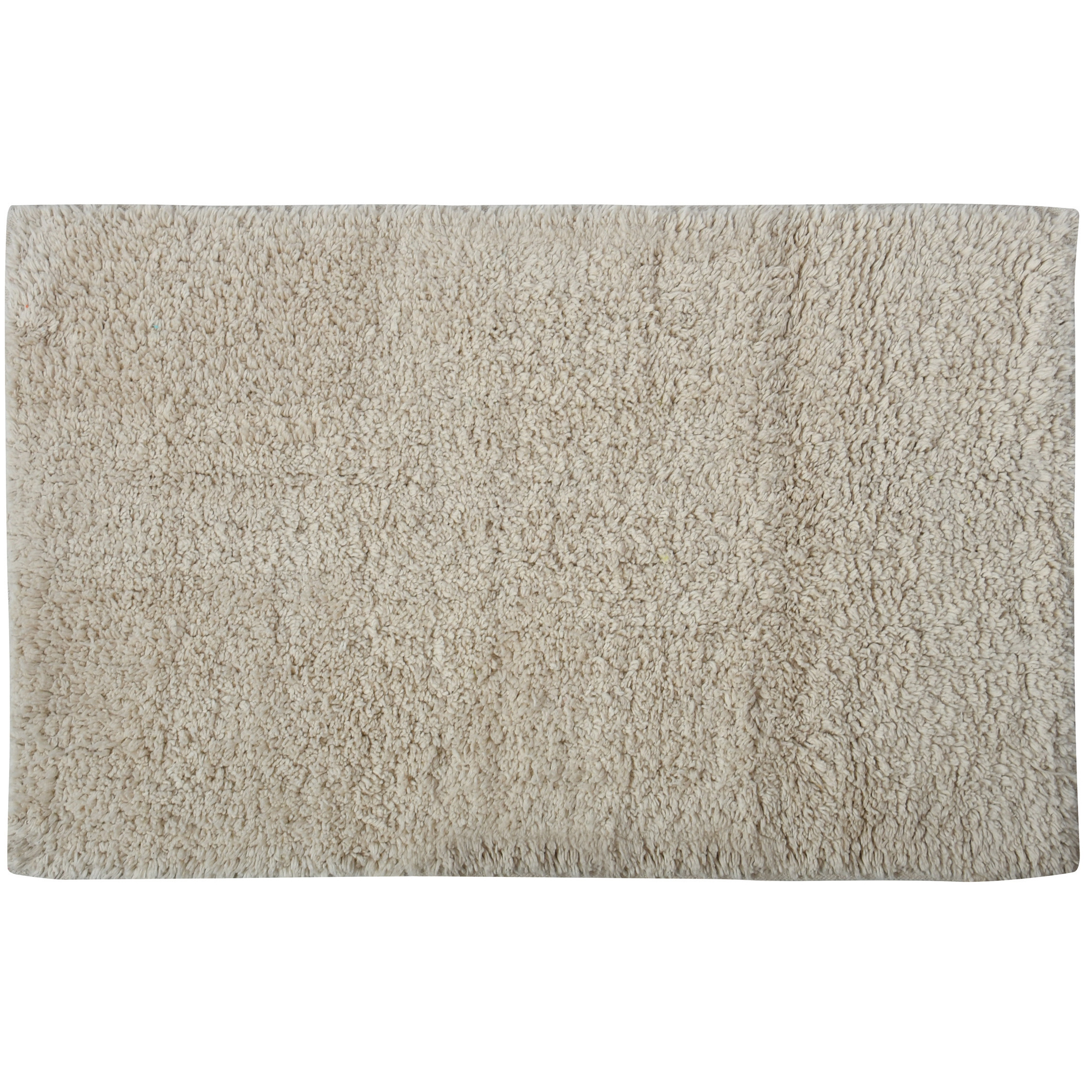 Badkamerkleedje-badmat voor op de vloer creme wit 45 x 70 cm