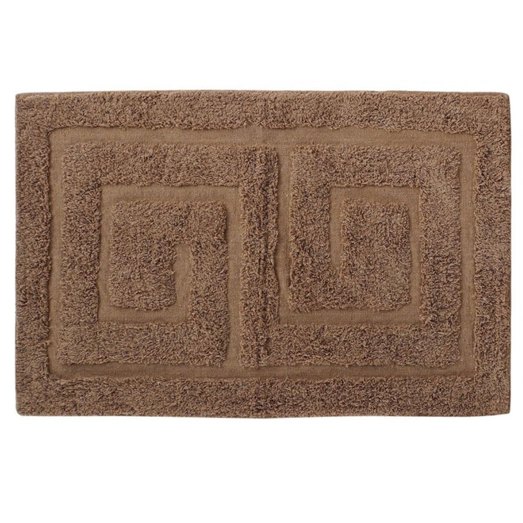 Badmat-badkamerkleed chocolade bruin 80 x 50 cm rechthoekig