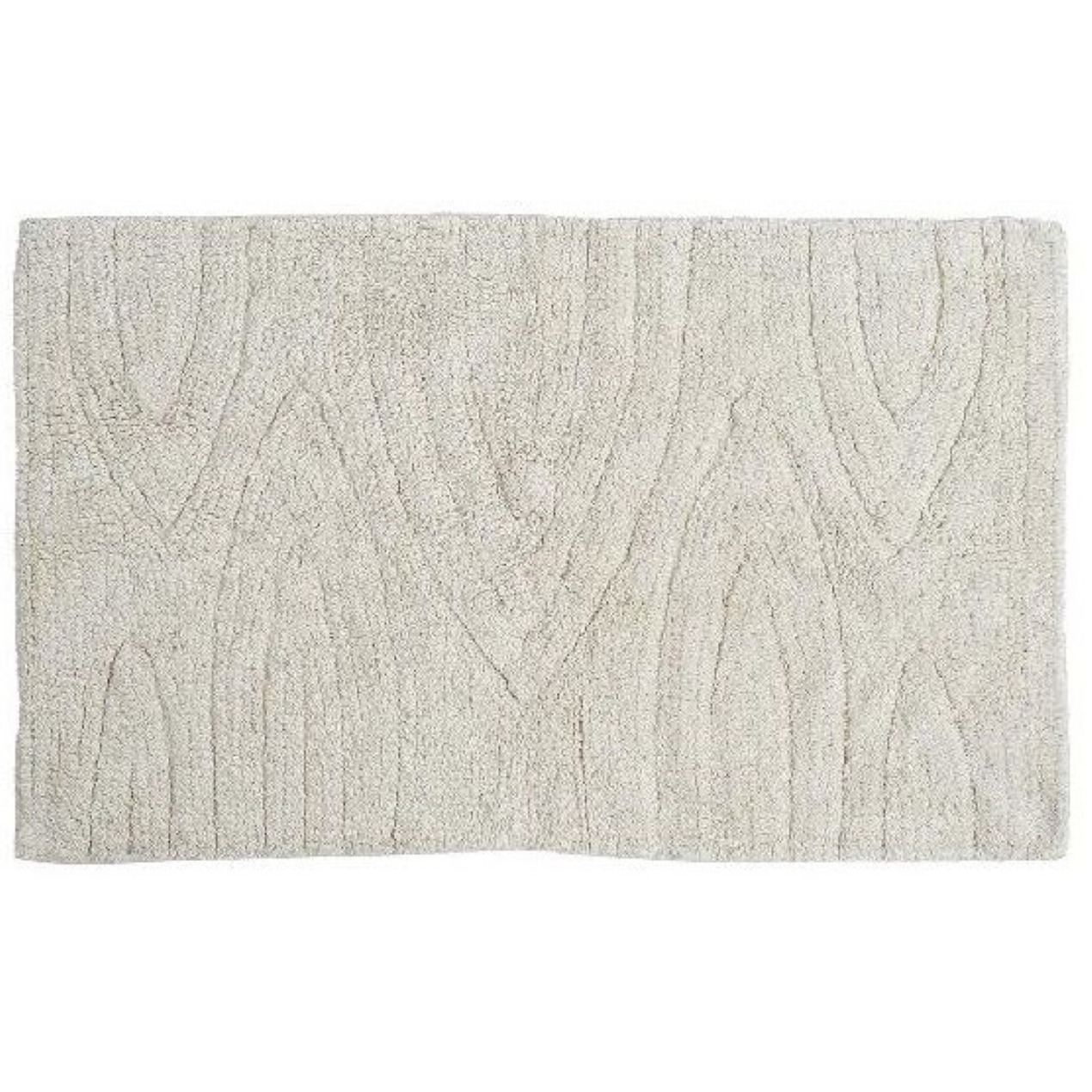 Badmat-badkamerkleed creme wit 80 x 50 cm rechthoekig