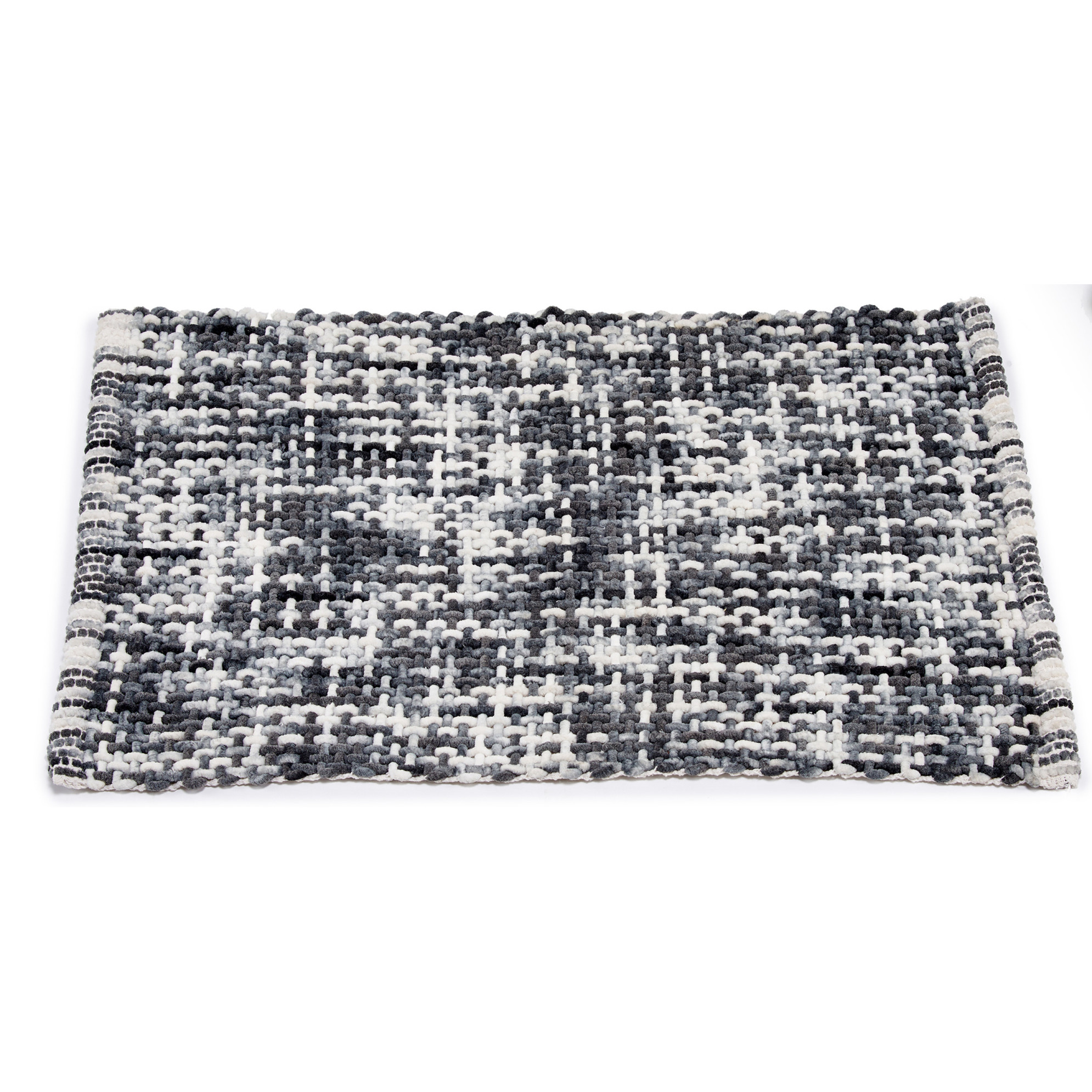 Badmat-badkamerkleed grijs 80 x 50 cm rechthoekig