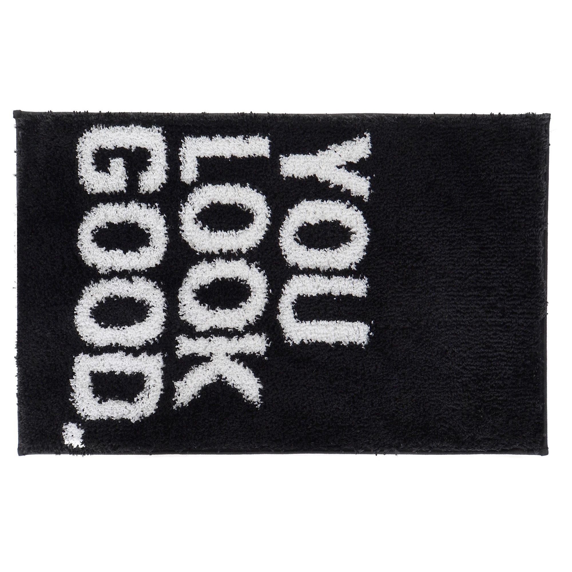 Badmat-badkamerkleed You Look Good zwart 80 x 50 cm rechthoekig