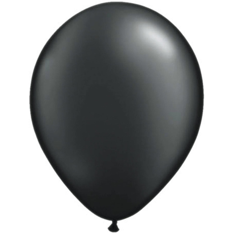 Ballonnen metallic zwart 100 stuks