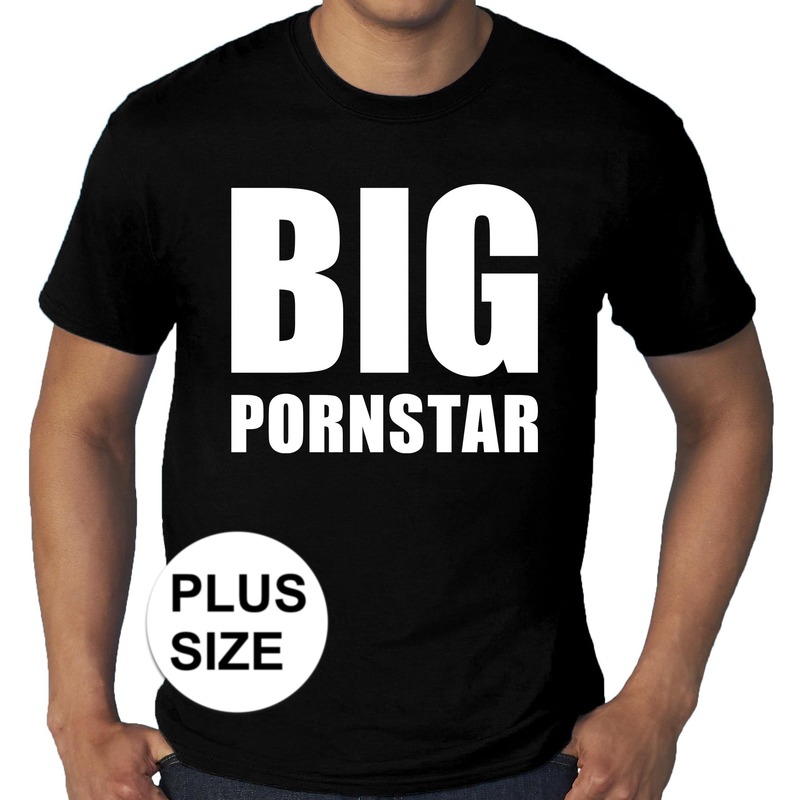 Big Pornstar grote maten t-shirt zwart heren