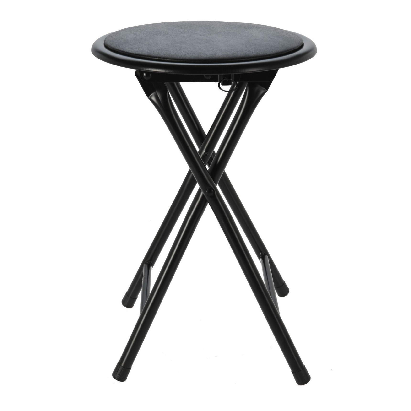 Bijzet krukje-stoel Opvouwbaar zwart D30 x H45 cm