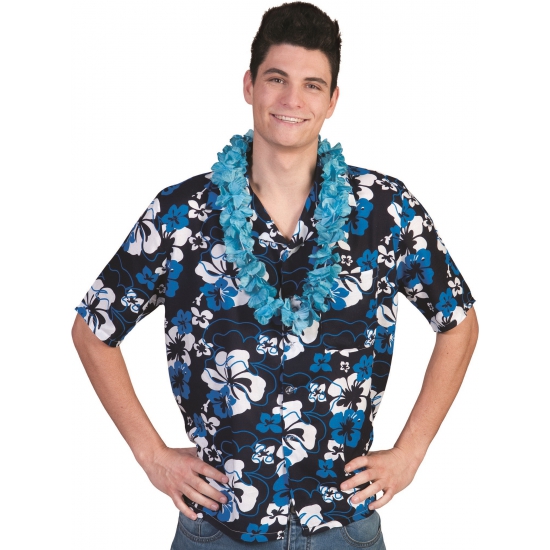 Blauwe Hawaii blouse voor mannen
