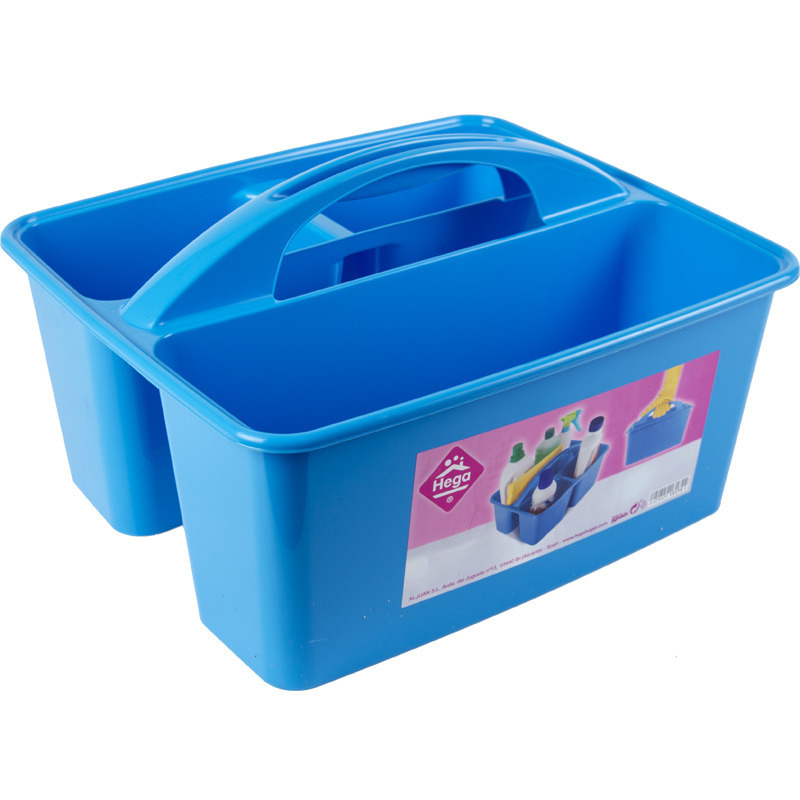 Blauwe opbergbox-opbergdoos mand met handvat 6 liter kunststof