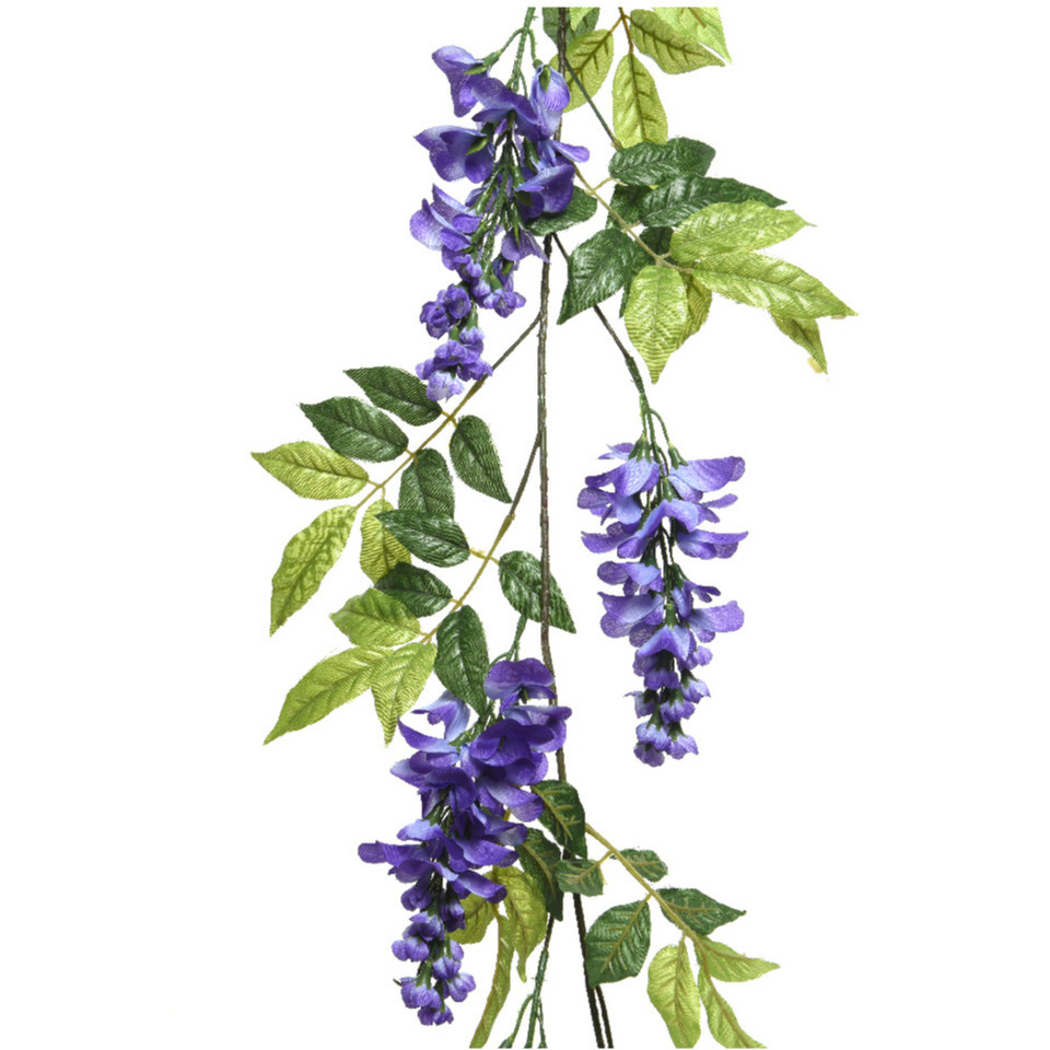 Blauwe regen-wisteria kunsttak kunstplanten slinger 150 cm