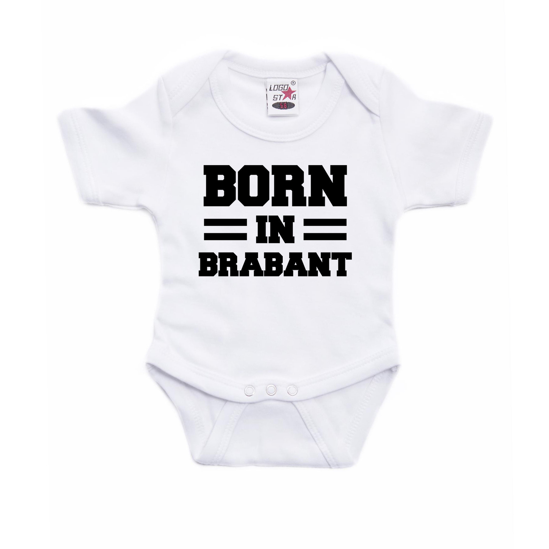 Born in Brabant cadeau baby rompertje wit jongen/meisje