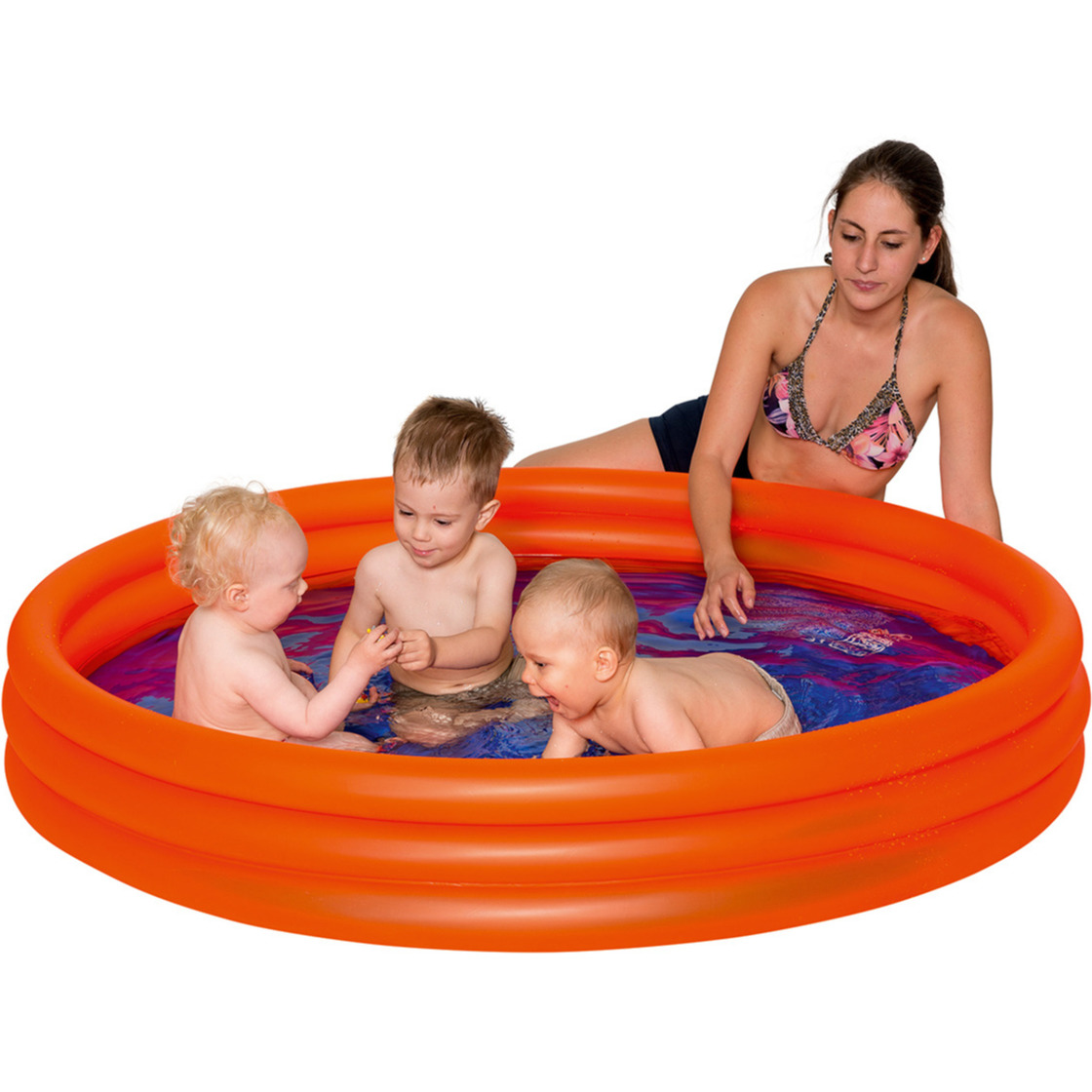 Buitenspeelgoed zwembaden oranje rond 157 x 28 cm voor jongens-meisjes-kinderen