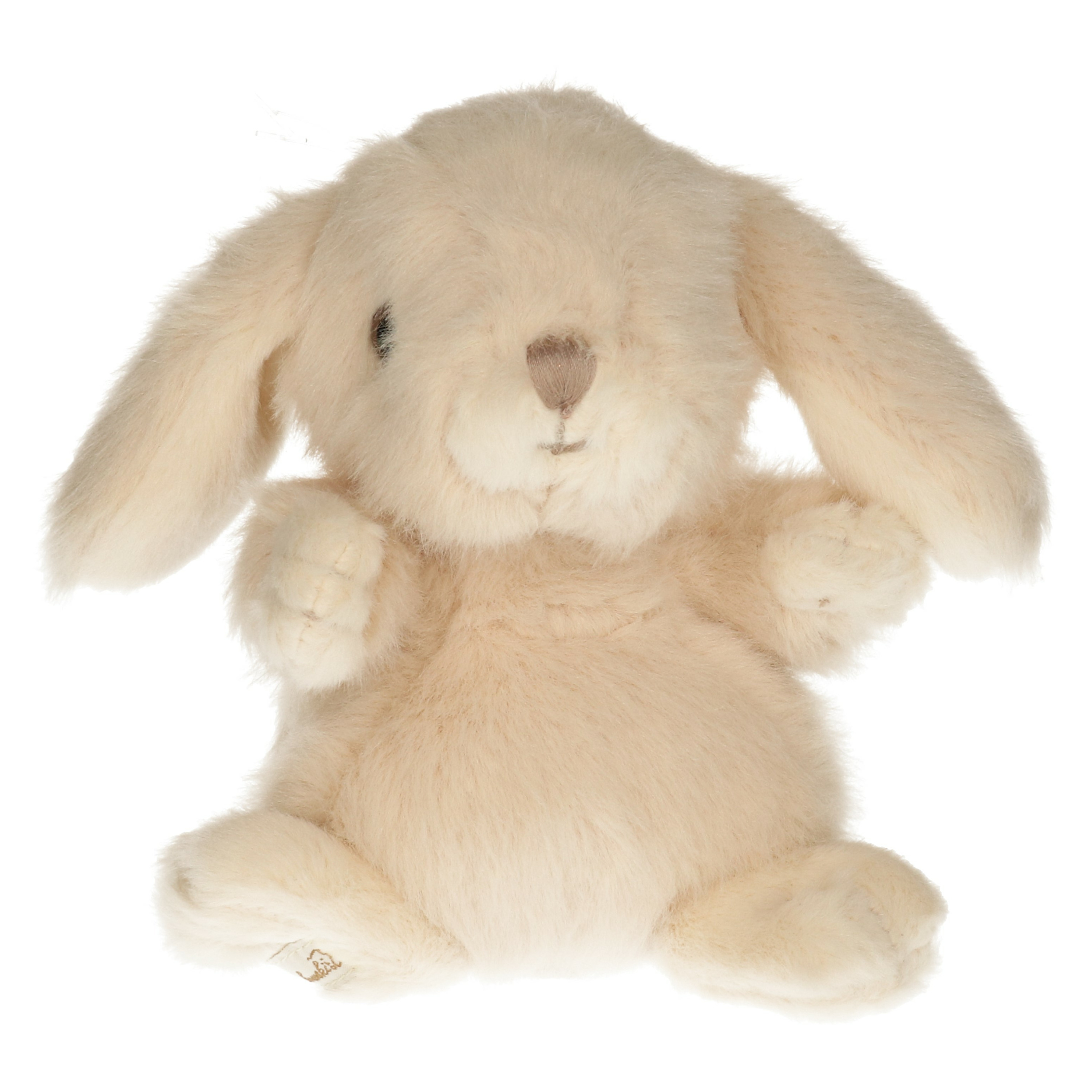 Bukowski pluche konijn knuffeldier creme wit zittend 15 cm luxe knuffels