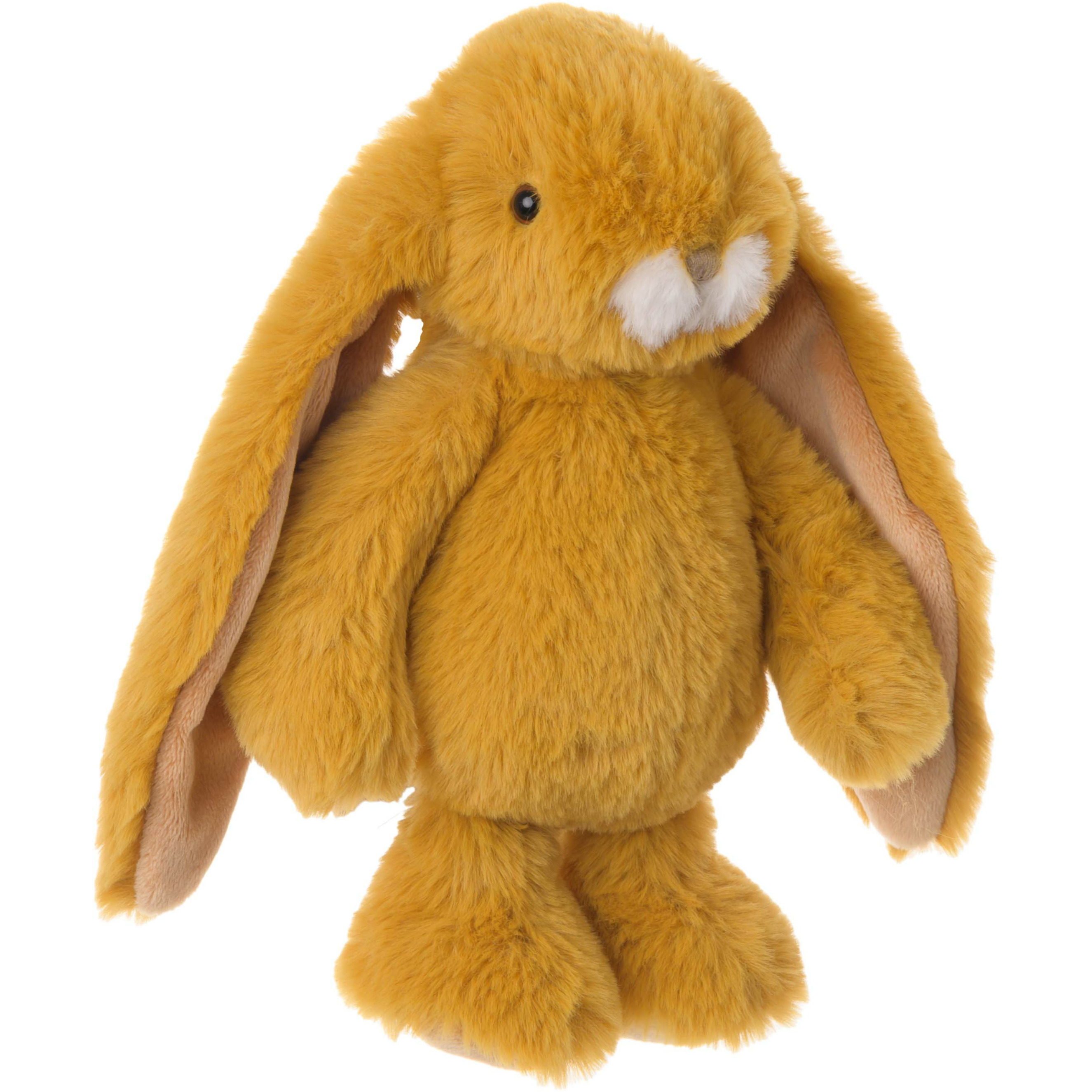 Bukowski pluche konijn knuffeldier dark okergeel staand 22 cm luxe knuffels