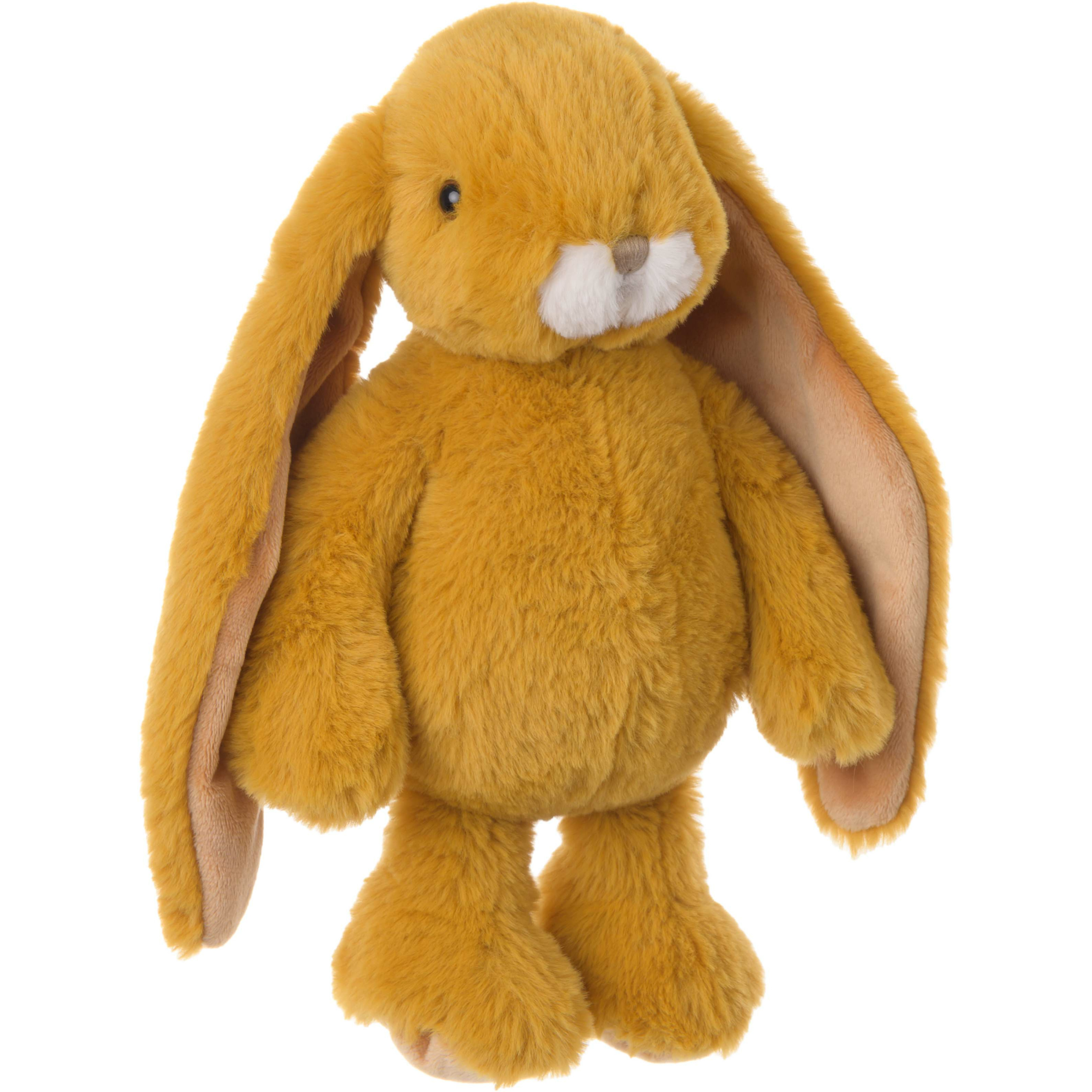 Bukowski pluche konijn knuffeldier dark okergeel staand 30 cm luxe knuffels