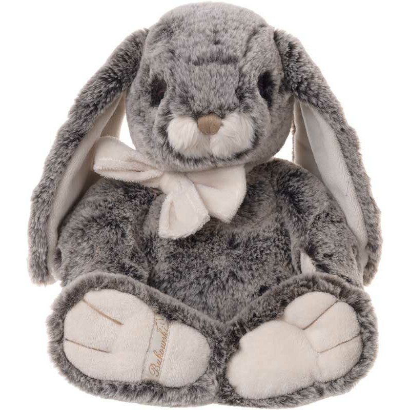 Bukowski pluche konijn knuffeldier donkergrijs zittend 35 cm luxe knuffels