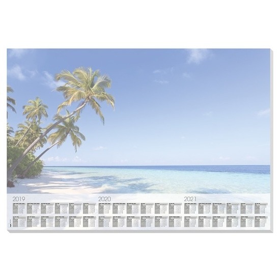 Bureaulegger van papier 59.5 x 41 cm met kalender design beach
