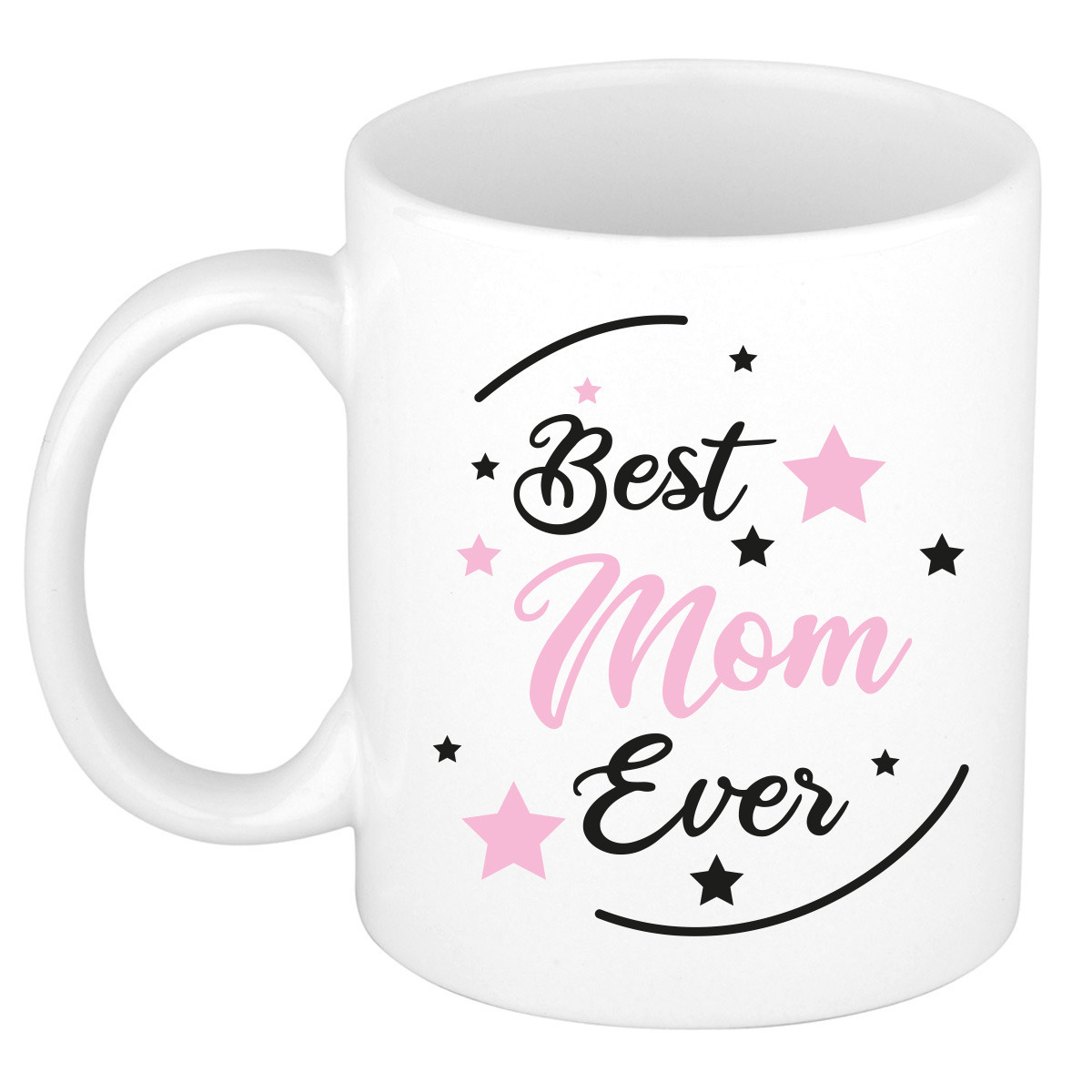 Cadeau koffie-thee mok voor mama roze de beste keramiek 300 ml Moederdag