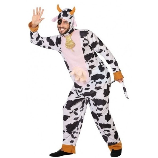 Carnaval dieren kostuum koe voor volwassenen