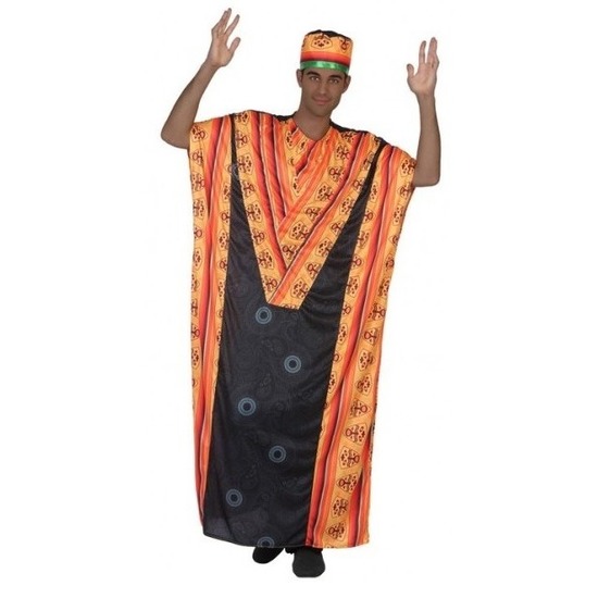 Carnaval-feest Afrikaanse kaftan-jurk verkleedoutfit voor heren