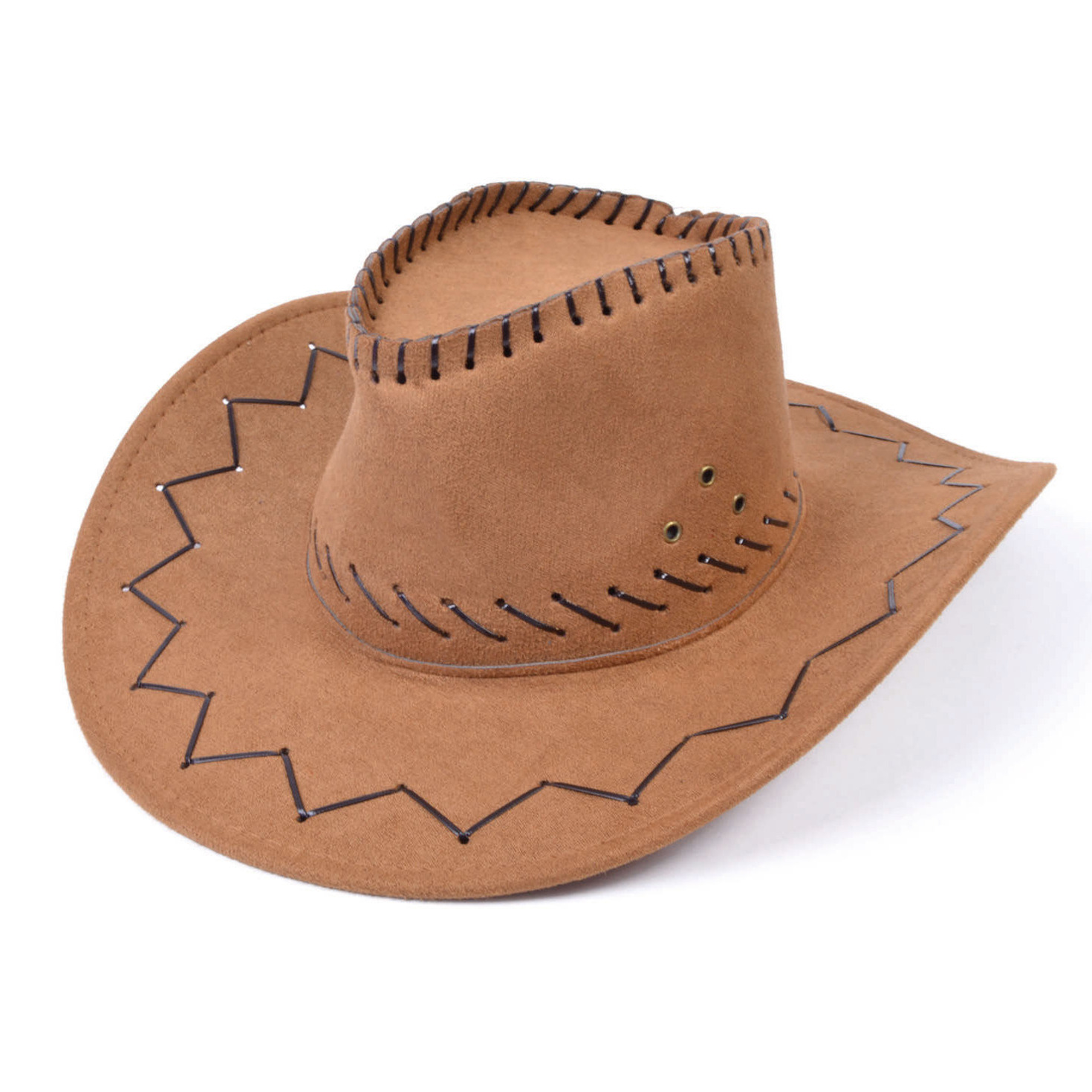 Carnaval verkleed hoed voor een cowboy bruin polyester heren-dames