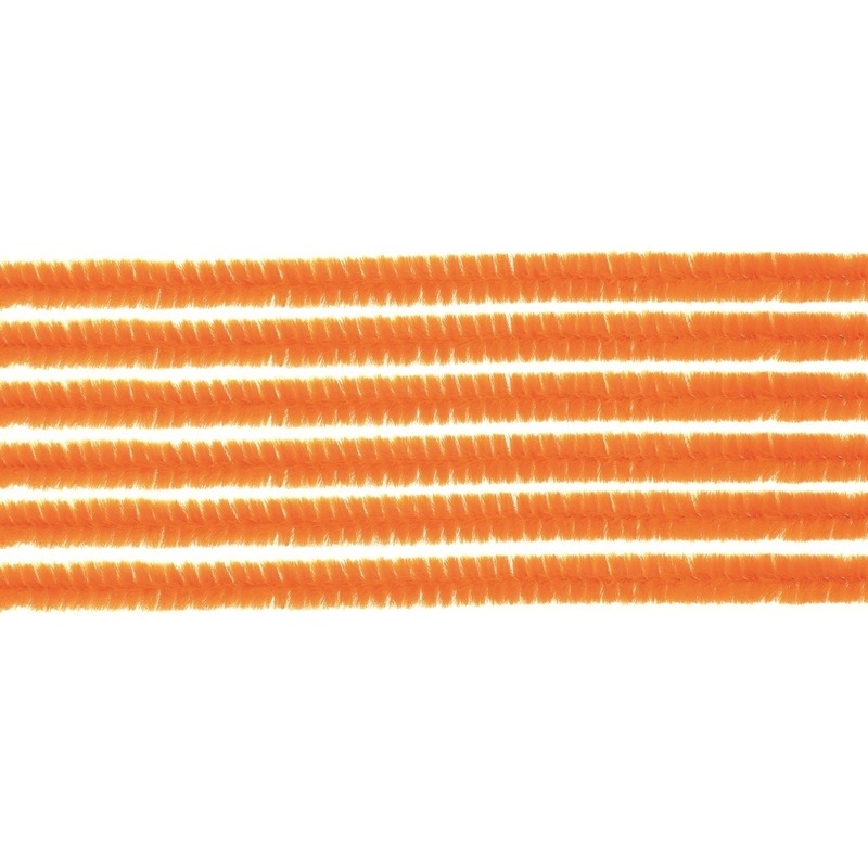 Chenilledraad 10x oranje 50 cm hobby-knutsel materialen