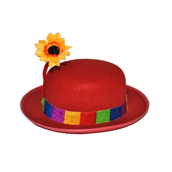 Clowns carnaval verkleed hoedje met voor volwassenen Partyshopper Feest hoeden winkel