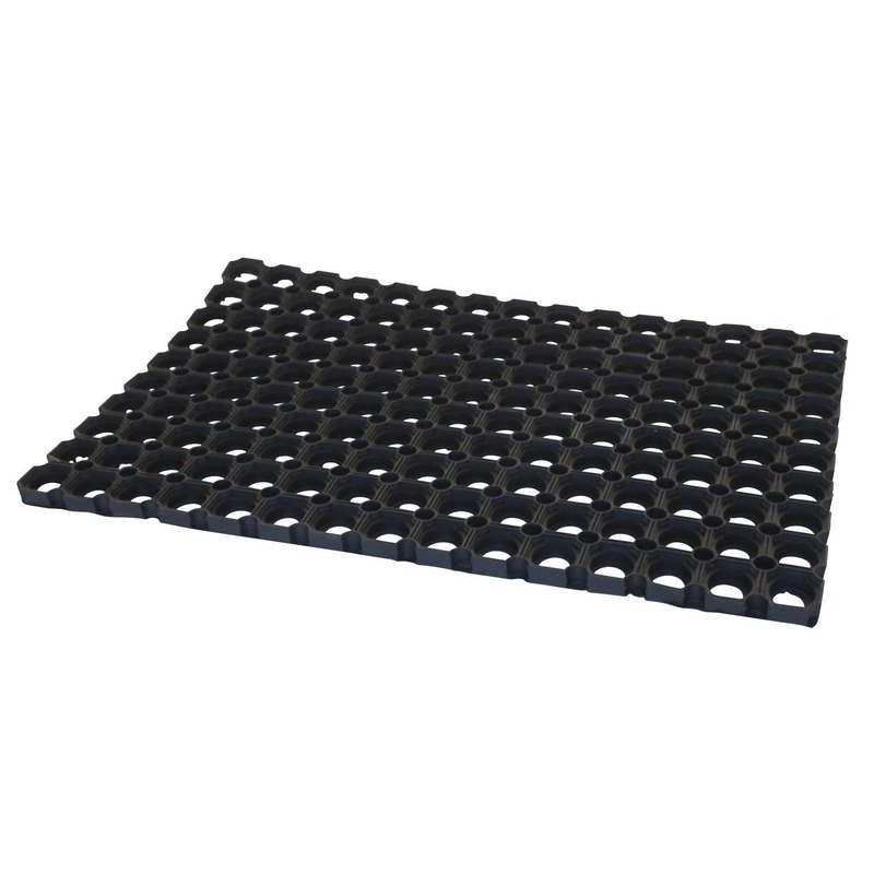 Deurmat-buitenmat rubber zwart 60 x 40 x 2.3 cm