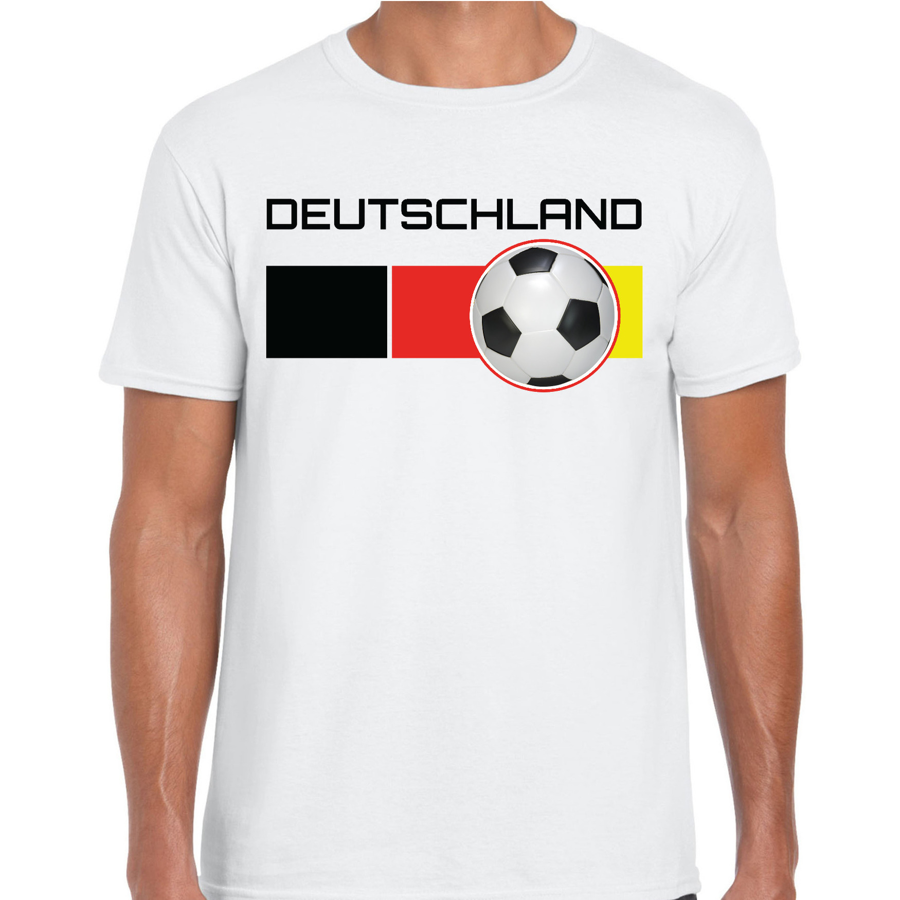 Deutschland-Duitsland voetbal-landen t-shirt wit heren