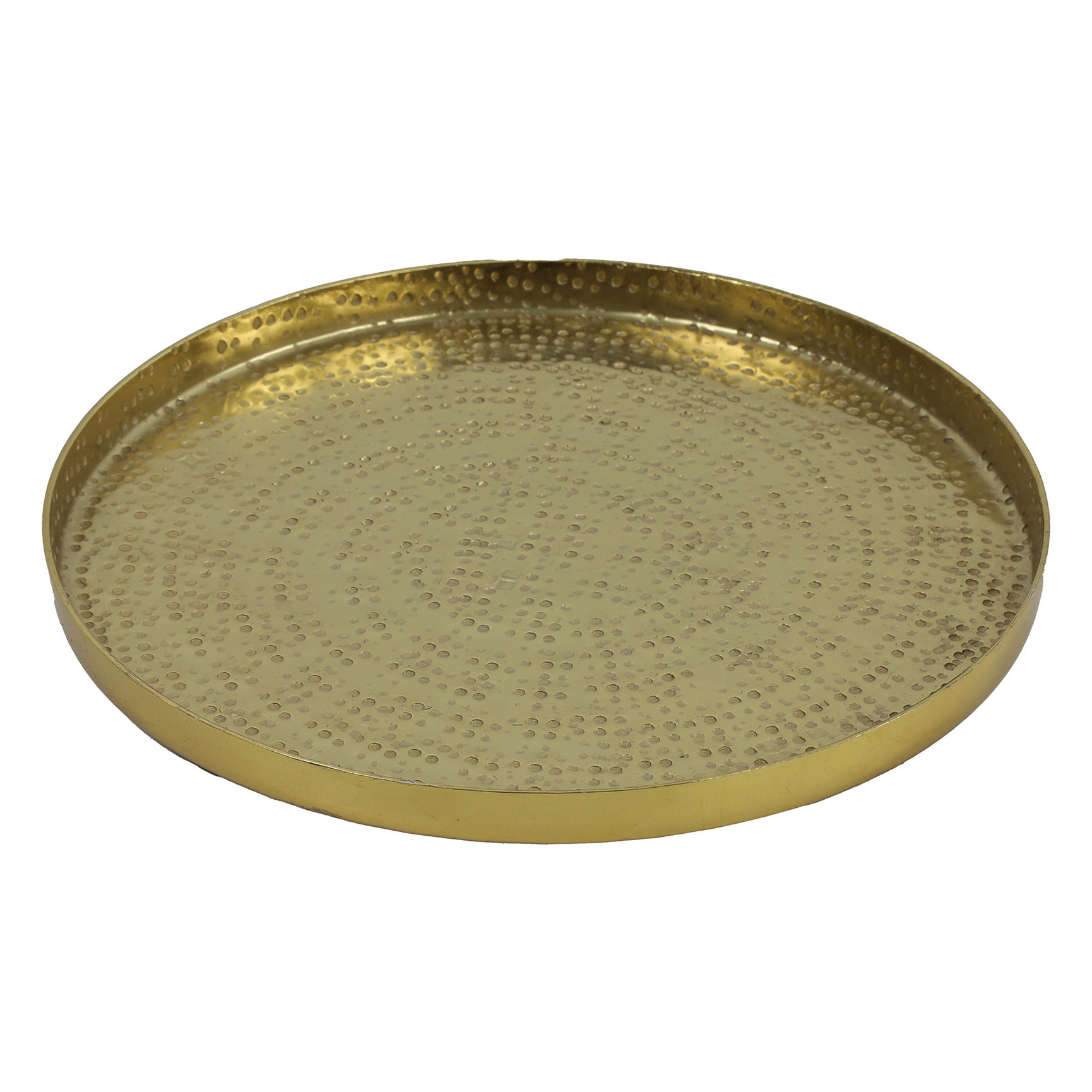 Dienblad-kaarsenbord Marbella Metaal goud Dia 19 cm