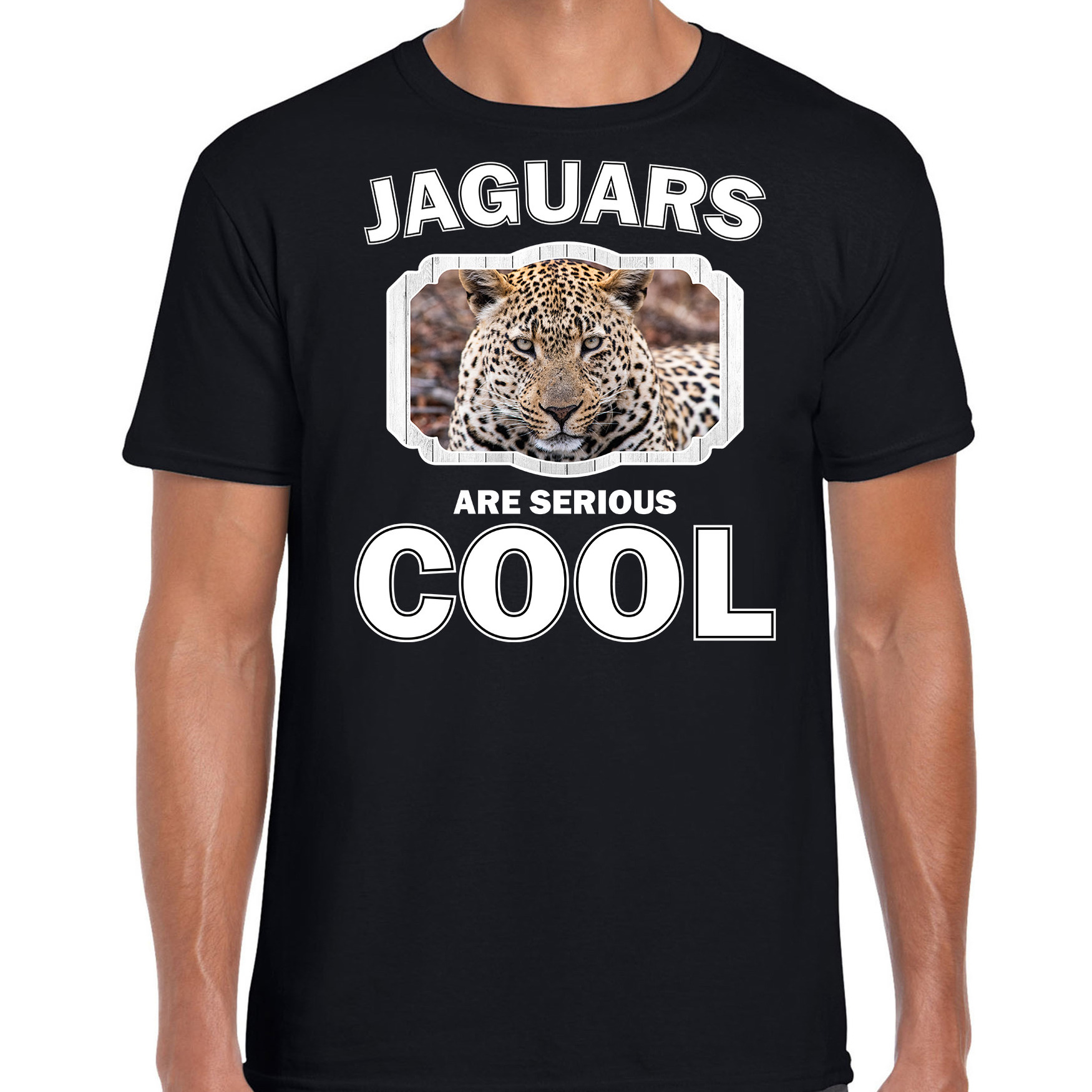 Dieren jaguar t-shirt zwart heren - jaguars are cool shirt