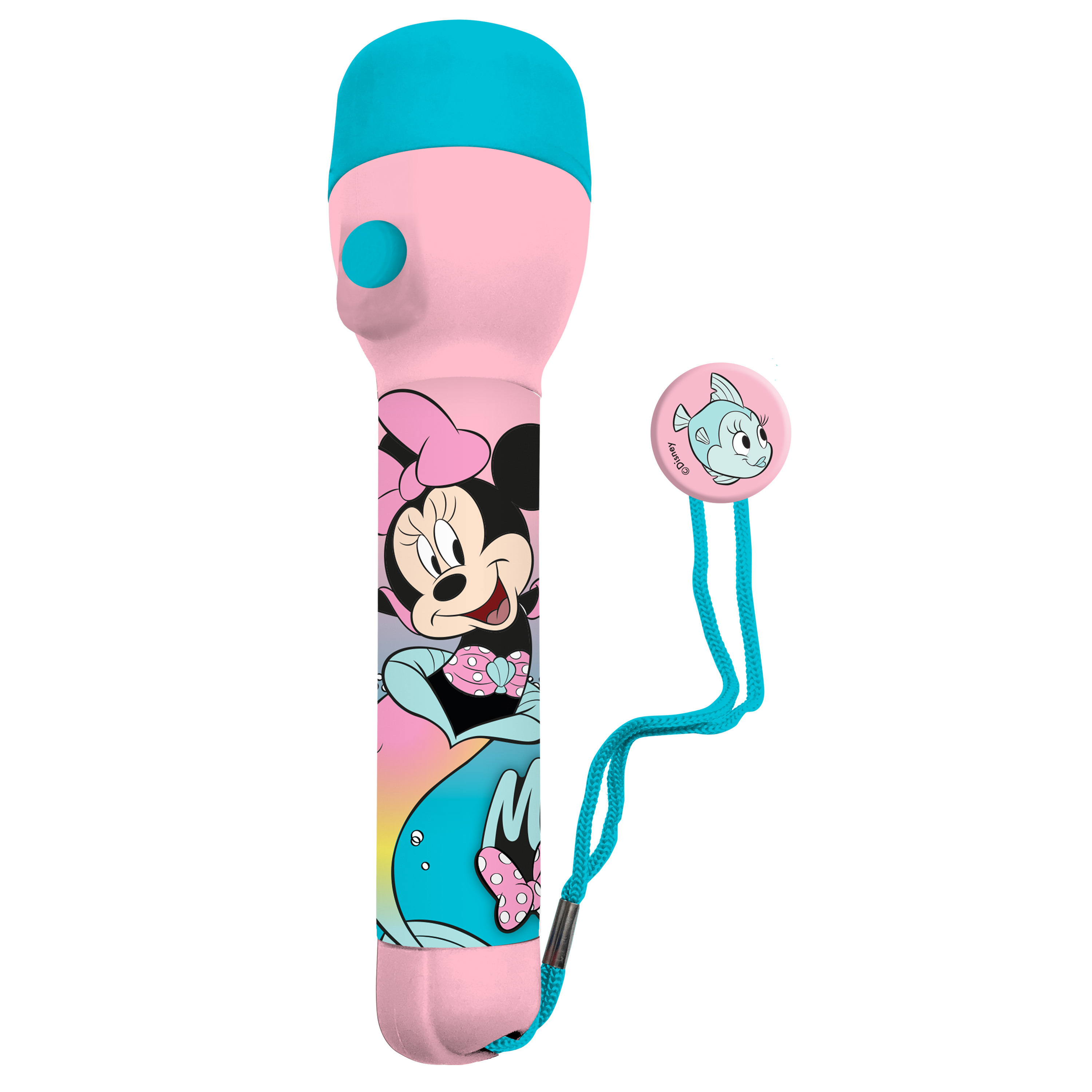 Disney Minnie Mouse kinder zaklamp-leeslamp roze-blauw kunststof 16 x 4 cm