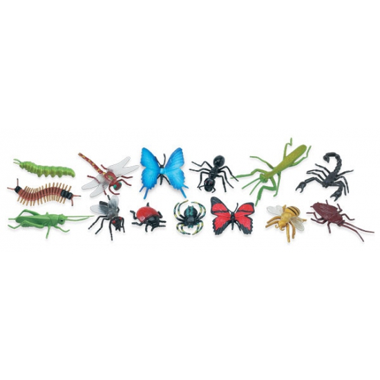 Diverse speelgoed insecten van plastic