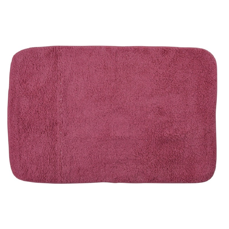 Donker roze zachte badmat 90x60 cm