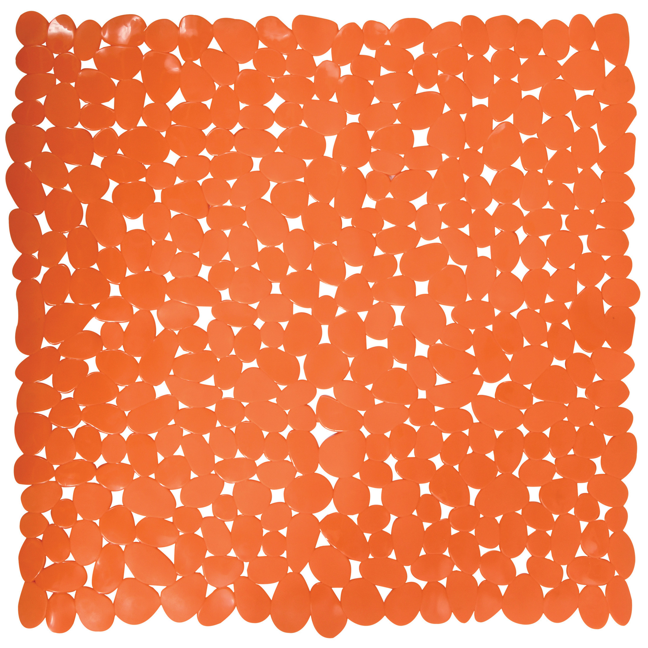 Douche-bad anti-slip mat badkamer pvc oranje 54 x 54 cm vierkant