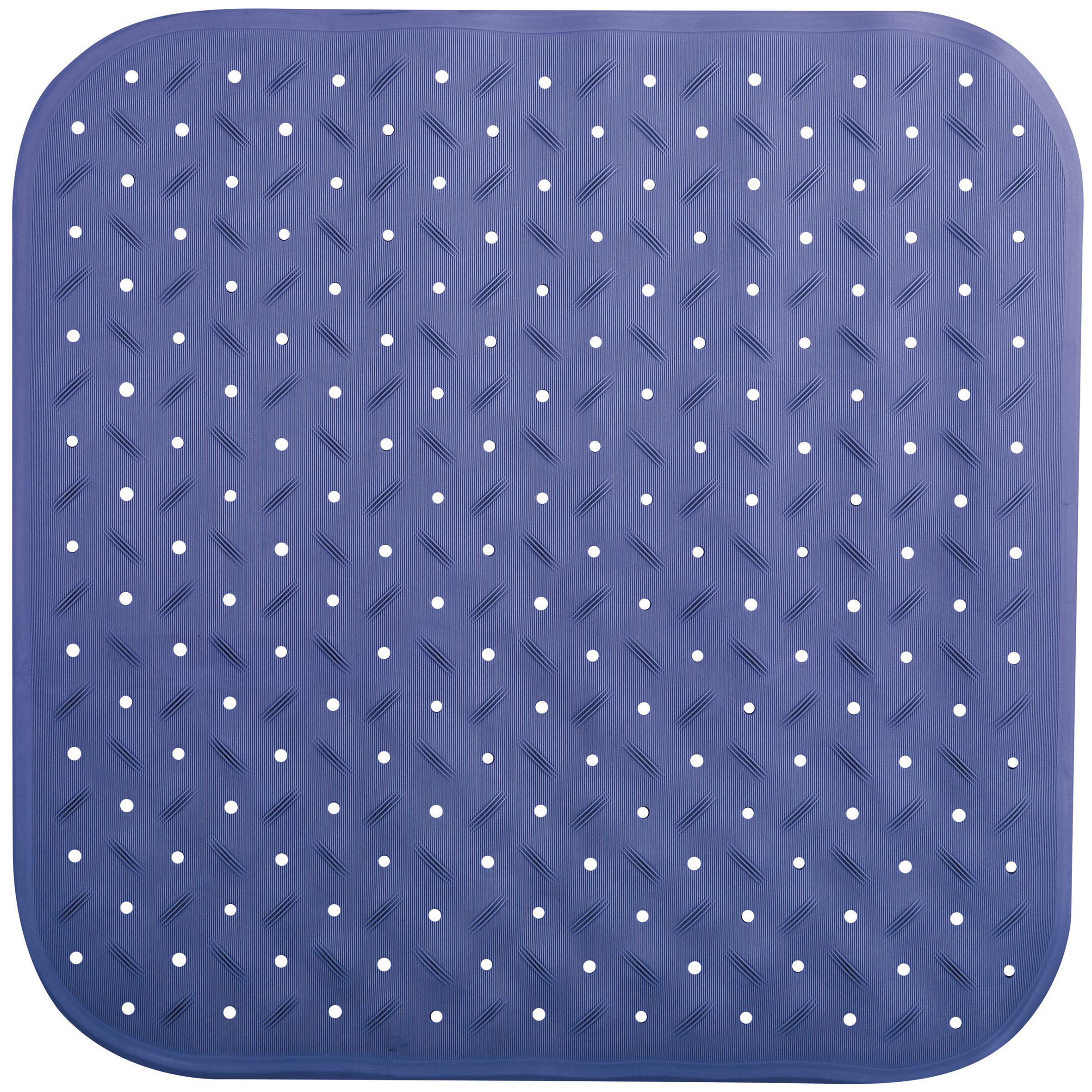 Douche-bad anti-slip mat badkamer rubber blauw 54 x 54 cm vierkant
