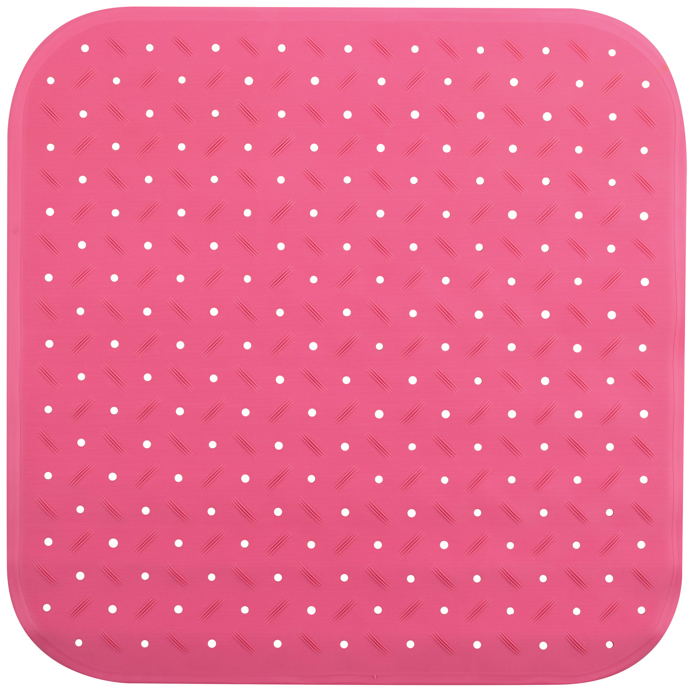 Douche-bad anti-slip mat badkamer rubber fuchsia roze 54 x 54 cm vierkant