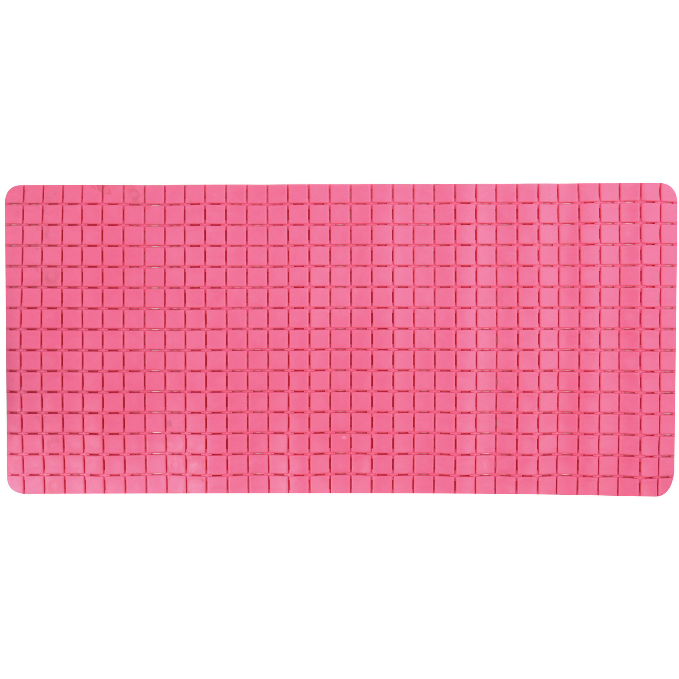 Douche-bad anti-slip mat badkamer rubber fuchsia roze 76 x 36 cm rechthoek