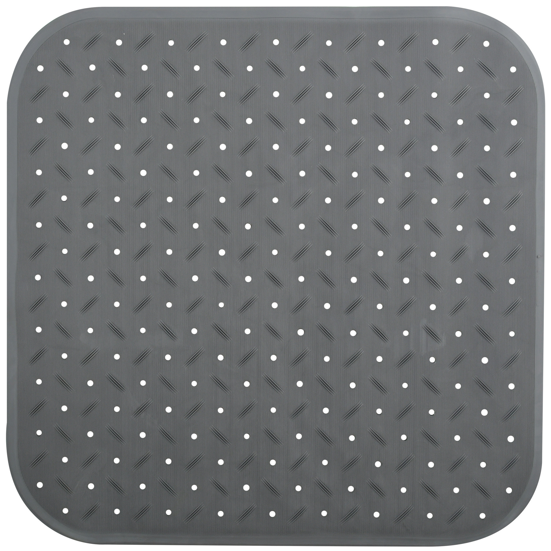 Douche-bad anti-slip mat badkamer rubber grijs 54 x 54 cm vierkant